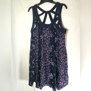 VNL Styleline Boho Navy Floral Dress Sz 1X